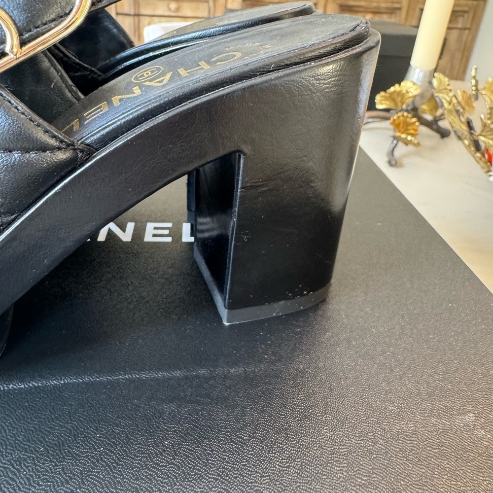 CHANEL Black Platform Shoes - Picture 2 of 9